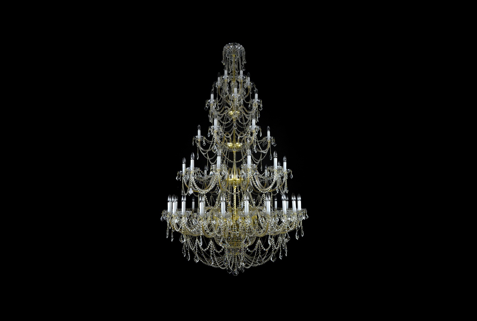 Ricamente Decorado 60 Gold — Chandelier