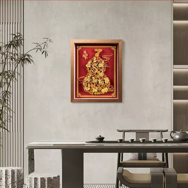 Chinese Fortune Gourd Wall Art