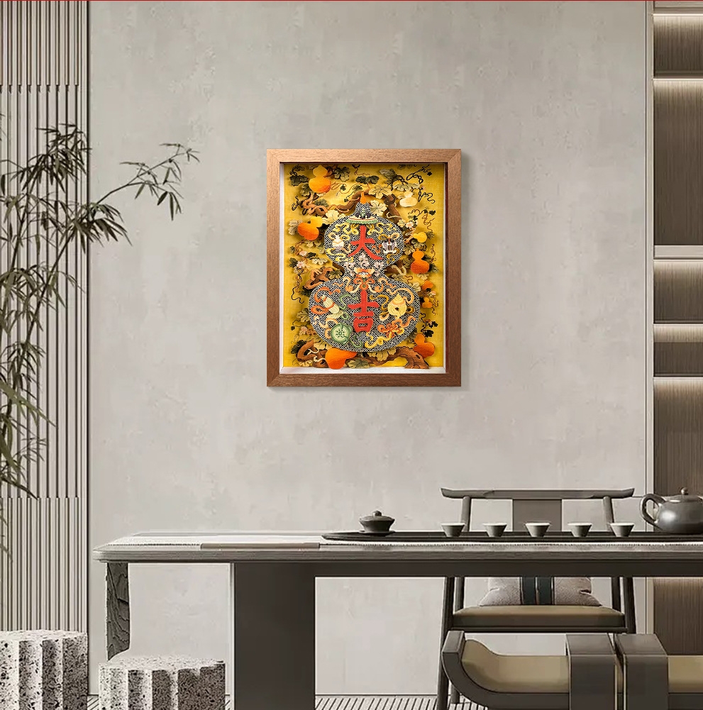 Chinese Double Gourd Prosperity Wall Art